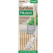Piksters Bamboo Interdental Brush (Size 0 - Grey) X 8