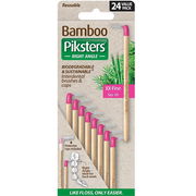 Piksters Bamboo Right Angle Interdental Brush (Size 00 - Pink) X 24