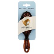 Lady Jayne Boar Bristle Pad Brush Purse-Sized