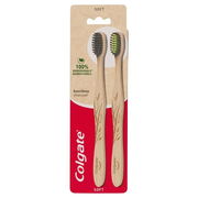 Colgate Toothbrush Bamboo Charcoal Biodegradable Soft X 2