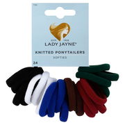 Lady Jayne Softies Knitted Ponytailers School Colours X 24