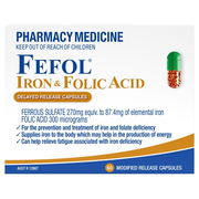 Fefol Iron & Folic Acid Delayed Release Cap X 60 ChemiStop