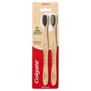 Colgate Toothbrush Bamboo Charcoal Medium X 2