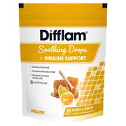 Difflam Soothing Throat Drops + Immune Support - Honey & Lemon X 20