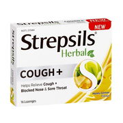 Strepsils Lozenges Herbal Cough + Honey & Lemon X 16 ChemiStop