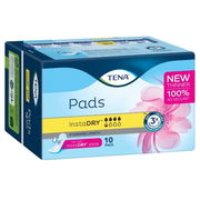 Tena InstaDRY Standard Length Pads X 10 (Limit 4 per order)