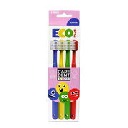 CareDent Kids Toothbrush Junior Eco Plus (4 Pack) ChemiStop