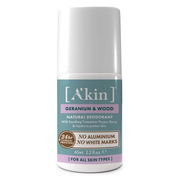 A'kin Natural Deodorant Roll-On - Geranium & Wood 65ml
