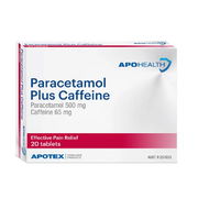 ApoHealth Paracetamol Plus Caffeine Tab X 20 (Expiry 12/2025)