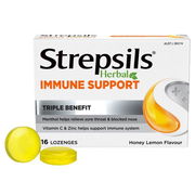 Strepsils Lozenges Herbal Immune Support Honey & Lemon X 16 ChemiStop