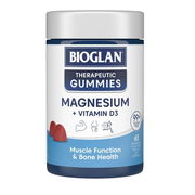 Bioglan Therapeutic Gummies Magnesium + Vitamin D3 X 65