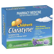 Claratyne Children's Allergy & Hayfever Relief Antihistamine Chewable Tab (Grape Flavour) X 50
