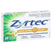 Zyrtec Rapid Acting Hayfever & Allergy Relief Liquid Cap X 28 ChemiStop