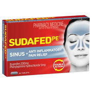 Sudafed PE Sinus, Anti-Inflammatory & Pain Relief Tab X 24