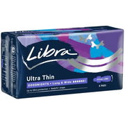 Libra Pads Ultra Thin Goodnights Long & Wide with Wings X 6