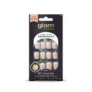 Glam by Manicare Square Long Lasting Salon Nails Kit (French Pink) - Short ChemiStop