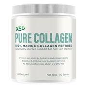 X50 Pure Collagen 100% Marine Collagen Peptides - Unflavoured 150g