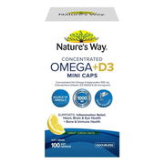 Nature's Way Concentrated Omega + D3 Mini Caps X 100