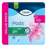 Tena InstaDRY Long Length Pads X 24 (Limit 4 per order) ChemiStop