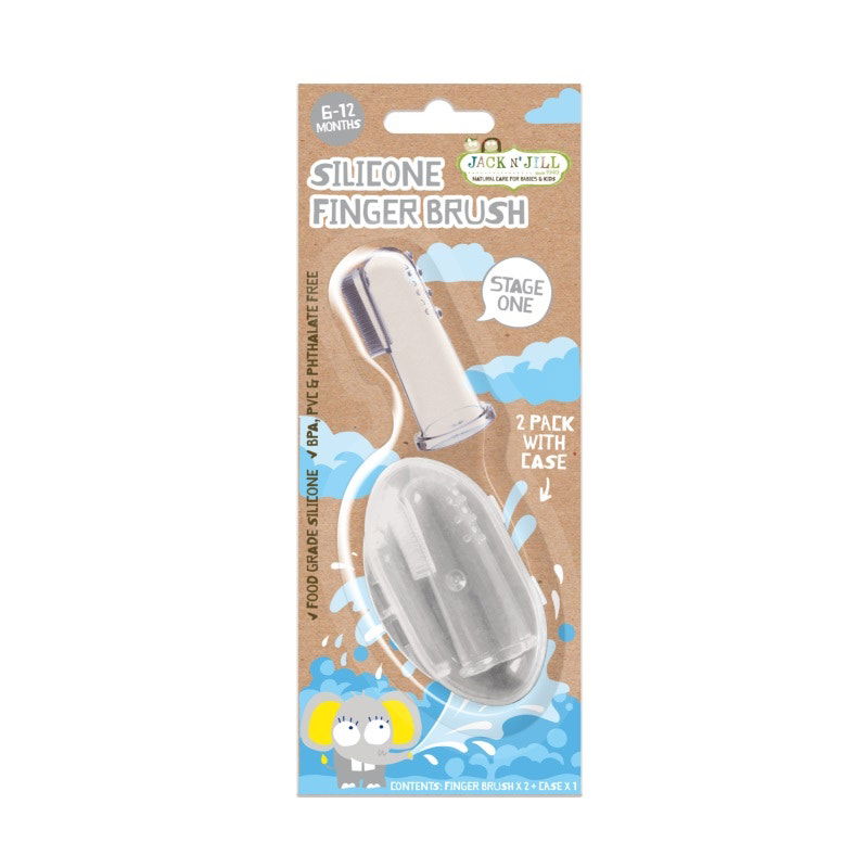 Jack N' Jill Silicone Finger Brush Stage 1 (6 -12 Months) X 2