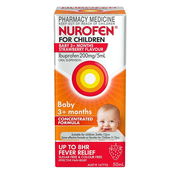 Nurofen for Children Baby 3+ Months Ibuprofen (Strawberry Flavour) 50ml ChemiStop