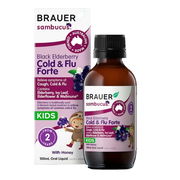 Brauer Sambucus Kids Black Elderberry Cold & Flu Forte 100ml ChemiStop