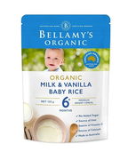 Bellamy's Organic Milk & Vanilla Baby Rice 125g (Limit 2 per order)