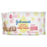 Johnson's Baby Skincare Wipes Fragrance Free X 20