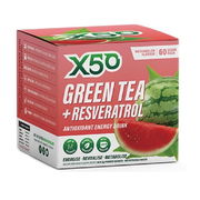 X50 Green Tea + Resveratrol Antioxidant Energy Drink Sachets (Watermelon) 3g X 60