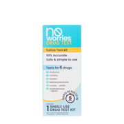 No Worries Saliva Test Kit for 6 Street Drugs X 1