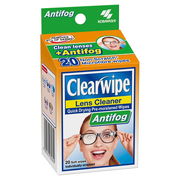 Clearwipe Lens Cleaner Antifog Quick Drying Pre-Moistened Wipes X 20