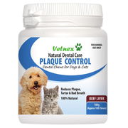 Vetnex Plaque Control Dental Chews for Dogs & Cats (Beef Liver) 100g