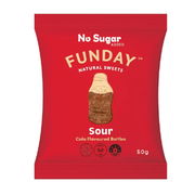 Funday Natural Sweets Sour Cola Gummy Bottles 50g