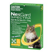 NexGard Spectra Spot On for Large Cats (2.5 - 7.5kg) 0.9ml X 6 - Yellow ChemiStop