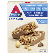 Atkins Day Break Bar Chocolate Hazelnut Crisp 37g X 5 (Expiry 31.10.2025)