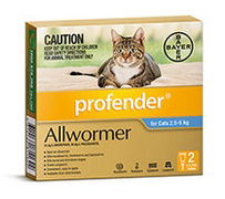 Profender All Wormer For Medium Cats (2.5-5kg) - 2 Pack