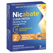 Nicabate Patches Clear 14mg X 7 ChemiStop