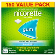 Nicorette Chewing Gum 2mg Icy Mint X 150 ChemiStop