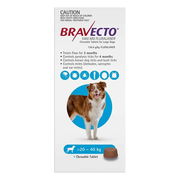 Bravecto 3 Month Protection Chew for Large Dogs (20 - 40kg) X 1 - Blue