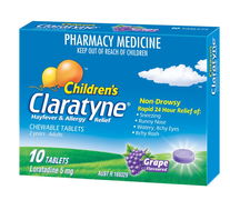 Claratyne Children's Allergy & Hayfever Relief Antihistamine Chewable Tab (Grape Flavour) X 10