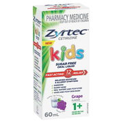 Zyrtec Kids Fast Acting Hayfever & Allergy Relief Liquid - Grape 60ml