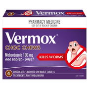 Vermox Choc Chews X 4