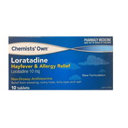 Chemists' Own Loratadine Tab X 10 (Generic for CLARATYNE)