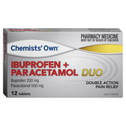 Chemists' Own Ibuprofen + Paracetamol Duo Tab X 12 (Limit 4 per order) ChemiStop