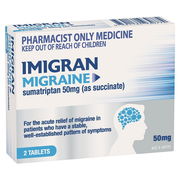 Imigran Migraine 50mg Tab X 2