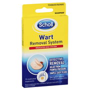 Scholl Wart Removal System Washproof Medicated Treatments X 15