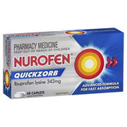 Nurofen Quickzorb Pain Relief Caplets X 48