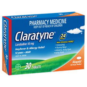 Claratyne Hayfever Allergy Relief Antihistamine Tab X 30