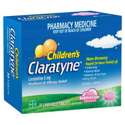 Claratyne Children's Allergy & Hayfever Relief Antihistamine Chewable Tab (BubbleGum Flavour) X 30