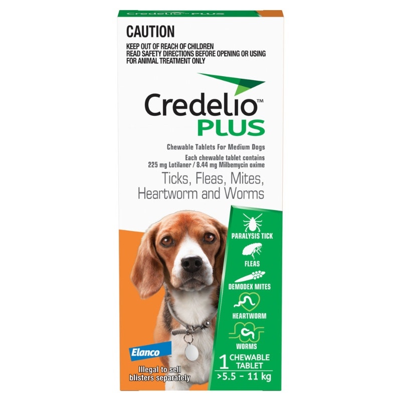 Credelio Plus Chewable Tab for Medium Dogs 5.5 - 11kg (Orange) X 1
